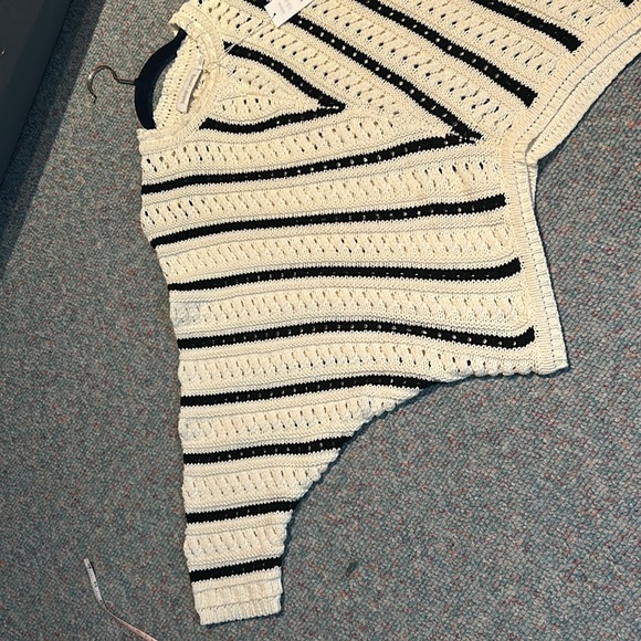 NWT bichop+young 100% cotton Brooke Chevron Stripe Sweater size Large - Picture 12 of 14